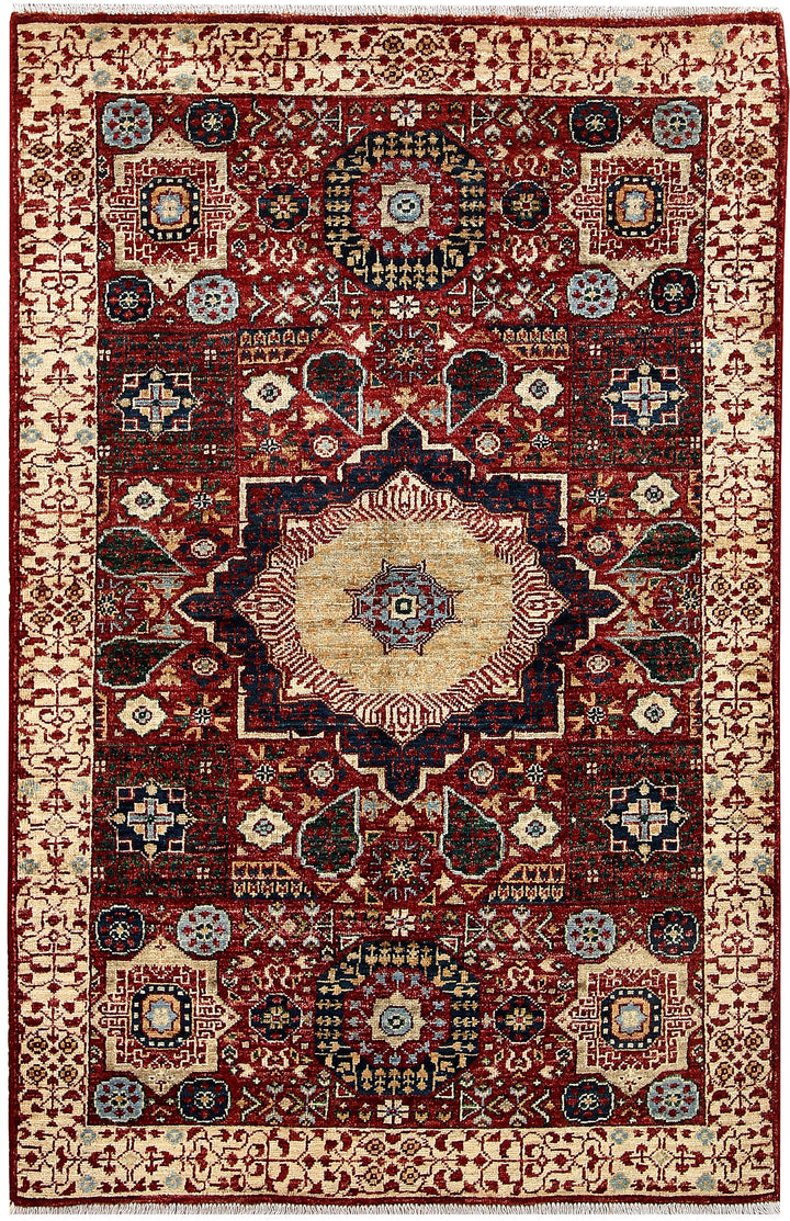 Firebrick Mamluk 3' 2 x 4' 10 - No. 62072 - ALRUG Rug Store