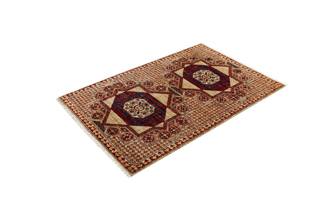 Multi Colored Mamluk 3' 2 x 4' 11 - No. 62075 - ALRUG Rug Store