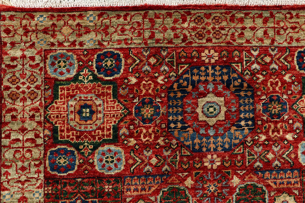 Firebrick Mamluk 3' 4 x 5' 1 - No. 62077 - ALRUG Rug Store