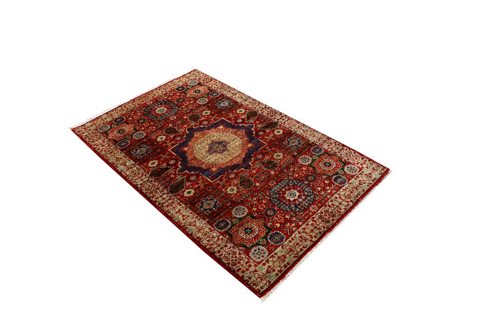 Firebrick Mamluk 3' 4 x 5' 1 - No. 62077 - ALRUG Rug Store