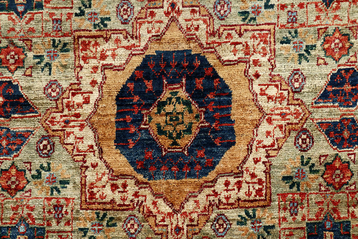 Dark Sea Green Mamluk 2' 9 x 5' - No. 62078 - ALRUG Rug Store