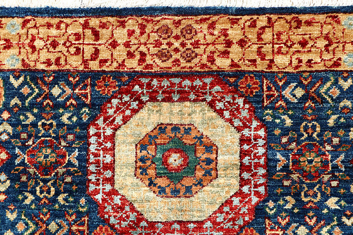 Dark Blue Mamluk 3' 2 x 5' 1 - No. 62086 - ALRUG Rug Store