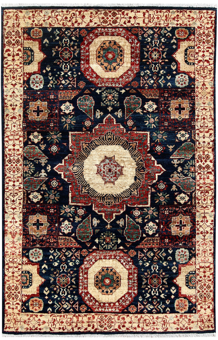 Midnight Blue Mamluk 3' 3 x 5' 1 - No. 62088 - ALRUG Rug Store