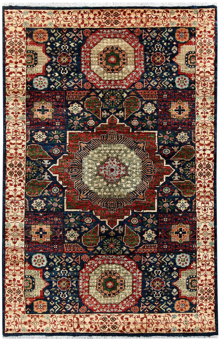 Midnight Blue Mamluk 3' 3 x 5' - No. 62107 - ALRUG Rug Store