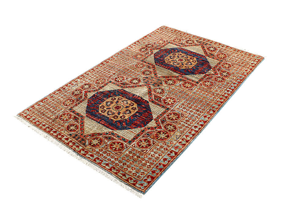 Multi Colored Mamluk 3' 3 x 5' 2 - No. 62116 - ALRUG Rug Store