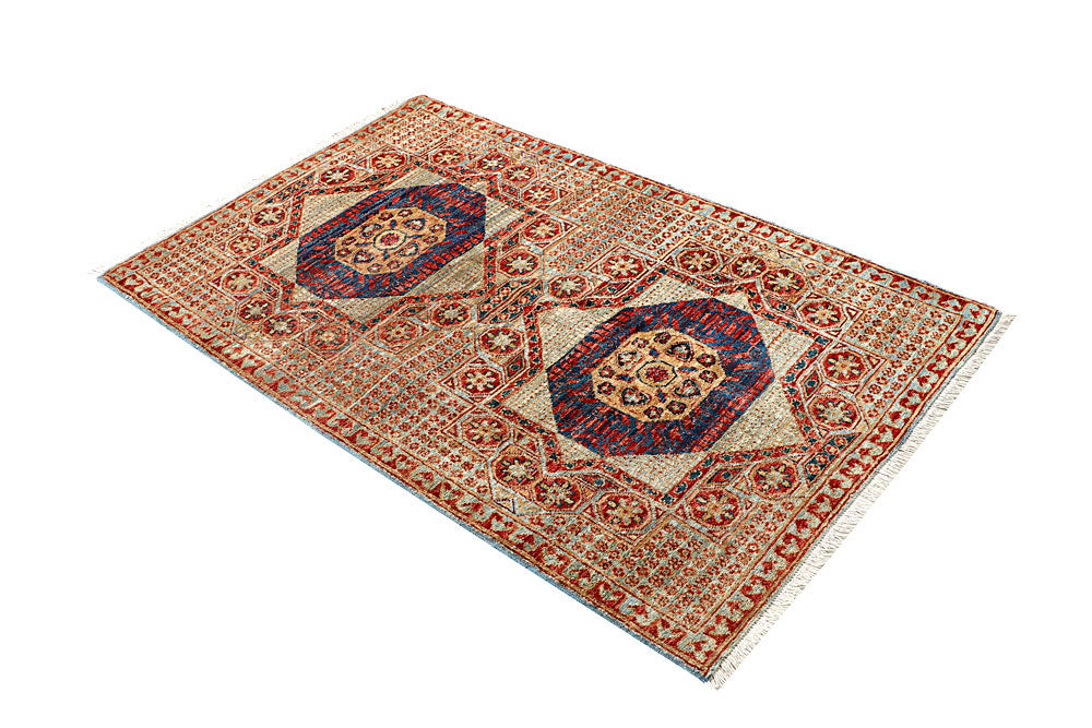 Multi Colored Mamluk 3' 3 x 5' 2 - No. 62116 - ALRUG Rug Store