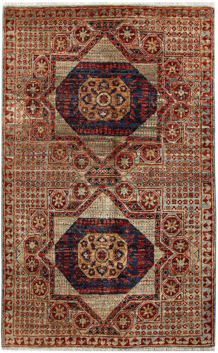 Multi Colored Mamluk 3' 3 x 5' 2 - No. 62116 - ALRUG Rug Store