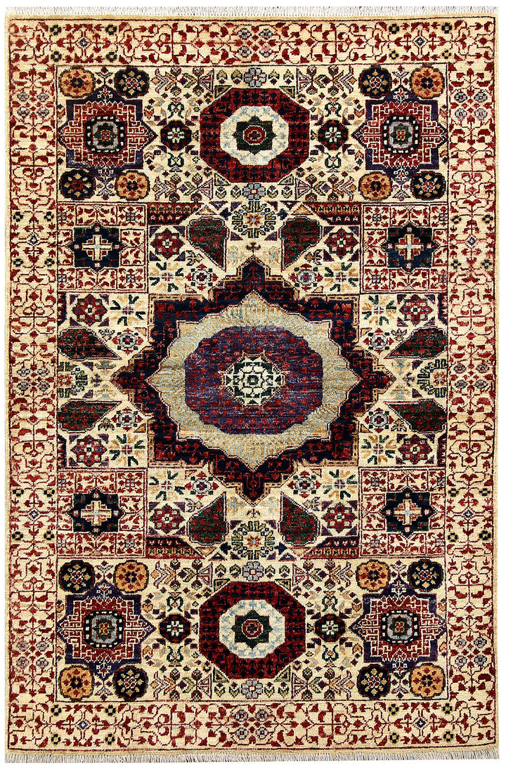 Cornsilk Mamluk 3' 3 x 4' 11 - No. 62120 - ALRUG Rug Store