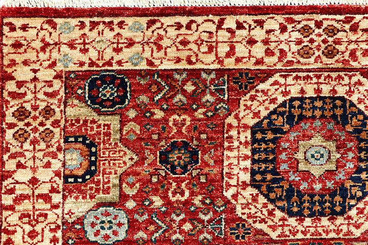 Firebrick Mamluk 3' 4 x 4' 11 - No. 62121 - ALRUG Rug Store