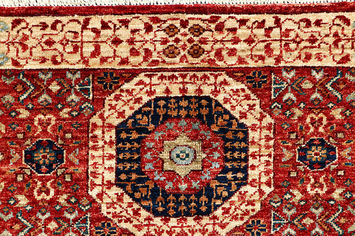 Firebrick Mamluk 3' 4 x 4' 11 - No. 62121 - ALRUG Rug Store