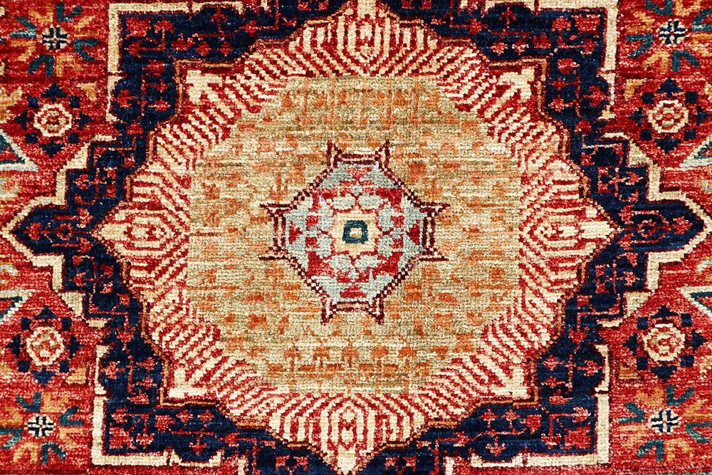 Firebrick Mamluk 3' 4 x 4' 11 - No. 62121 - ALRUG Rug Store