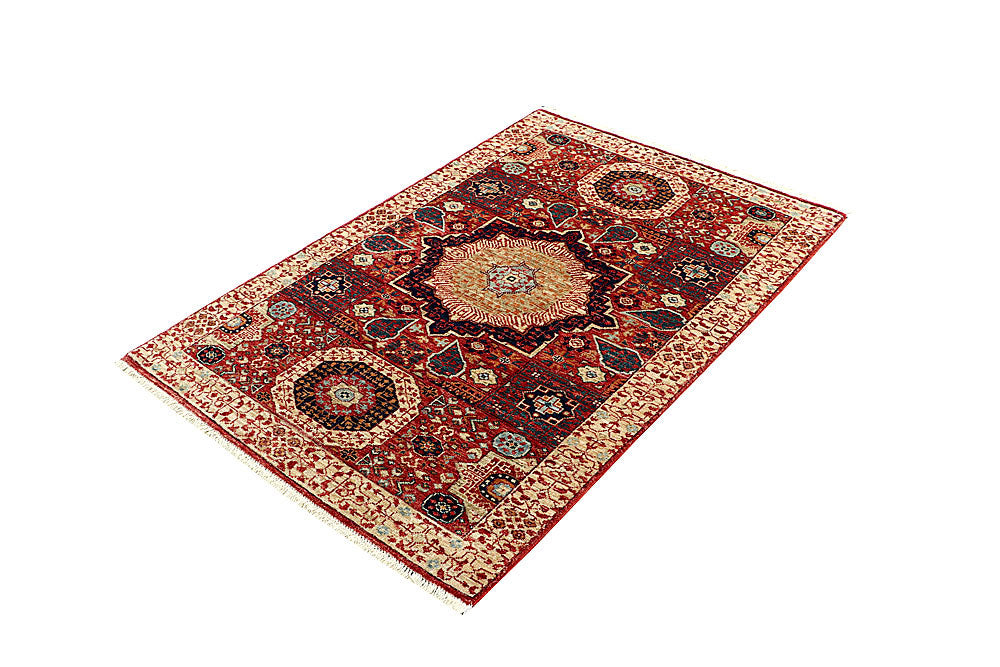 Firebrick Mamluk 3' 4 x 4' 11 - No. 62121 - ALRUG Rug Store