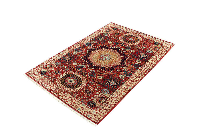 Firebrick Mamluk 3' 4 x 4' 11 - No. 62121 - ALRUG Rug Store