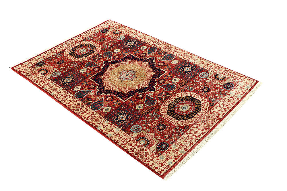 Firebrick Mamluk 3' 4 x 4' 11 - No. 62121 - ALRUG Rug Store