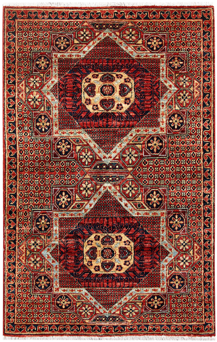 Multi Colored Mamluk 3' 3 x 4' 11 - No. 62124 - ALRUG Rug Store