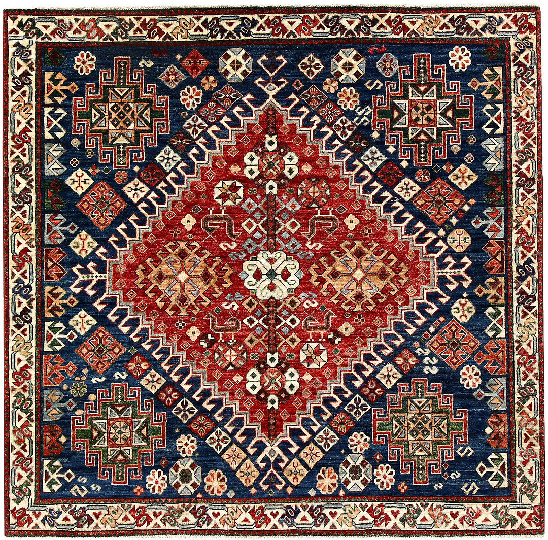 Multi Colored Oushak 5' x 4' 11 - No. 62154 - ALRUG Rug Store