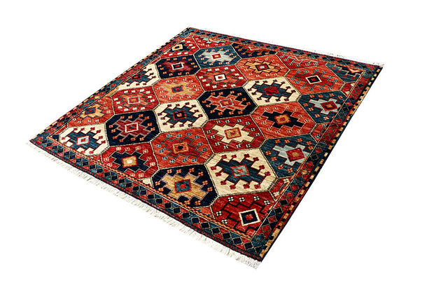 Multi Colored Ikat 5' x 4' 11 - No. 62160 - ALRUG Rug Store