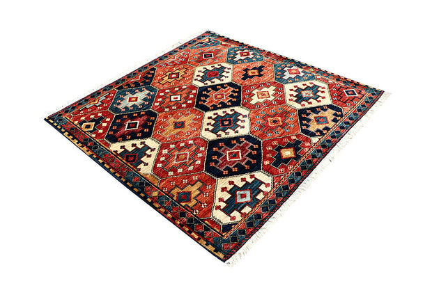 Multi Colored Ikat 5' x 4' 11 - No. 62160 - ALRUG Rug Store