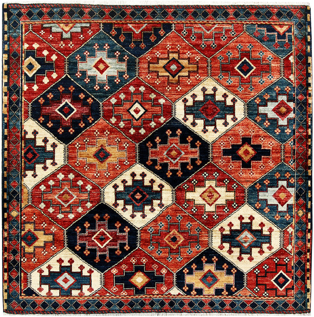 Multi Colored Ikat 5' x 4' 11 - No. 62160 - ALRUG Rug Store