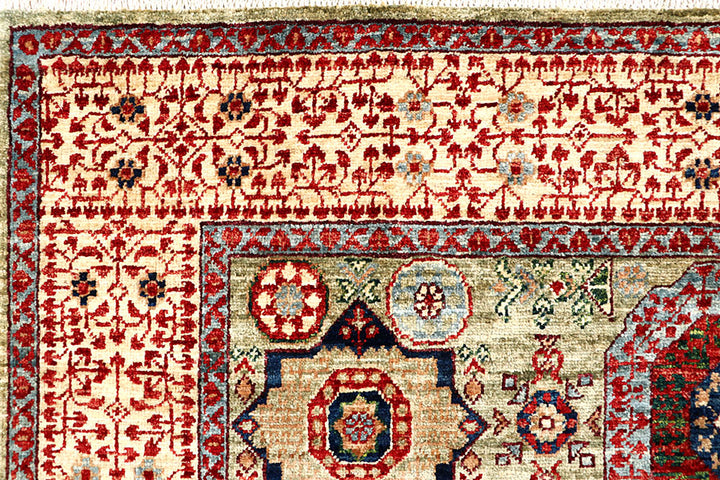 Dark Sea Green Mamluk 4' 10 x 6' 9 - No. 62161 - ALRUG Rug Store