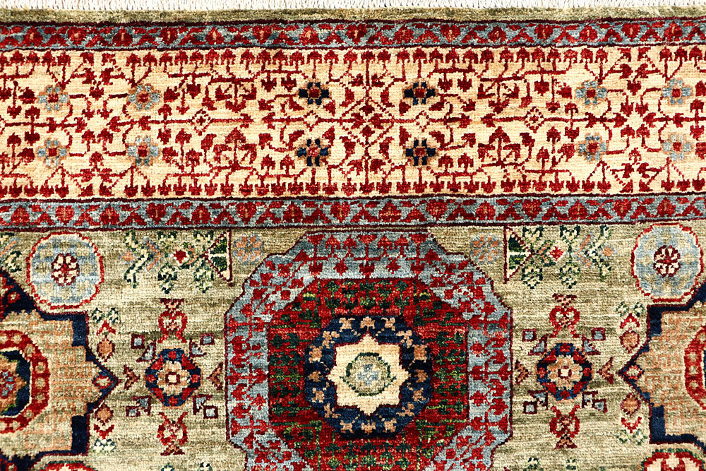 Dark Sea Green Mamluk 4' 10 x 6' 9 - No. 62161 - ALRUG Rug Store