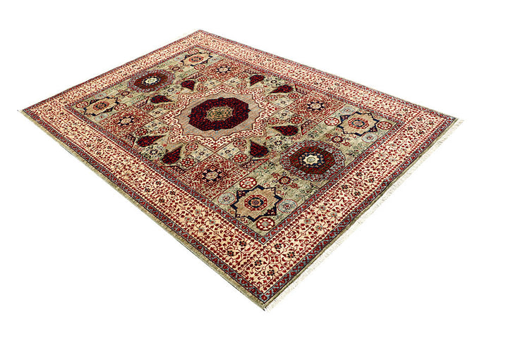 Dark Sea Green Mamluk 4' 10 x 6' 9 - No. 62161 - ALRUG Rug Store