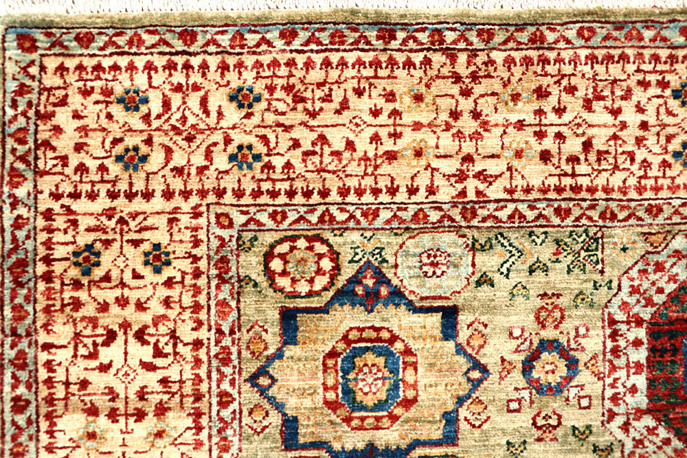 Dark Sea Green Mamluk 4' 10 x 6' 7 - No. 62165 - ALRUG Rug Store