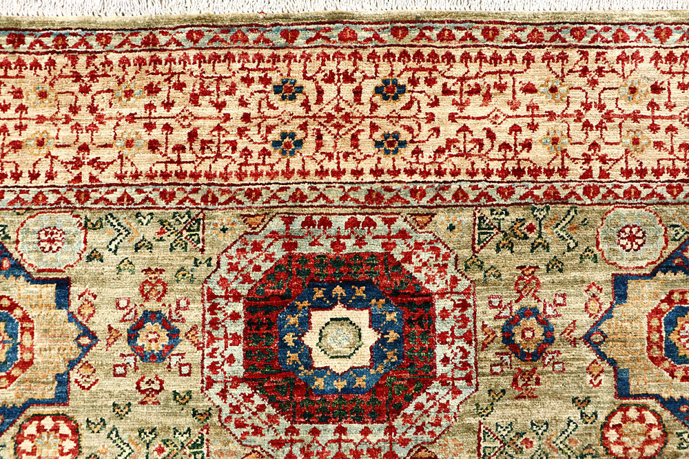 Dark Sea Green Mamluk 4' 10 x 6' 7 - No. 62165 - ALRUG Rug Store