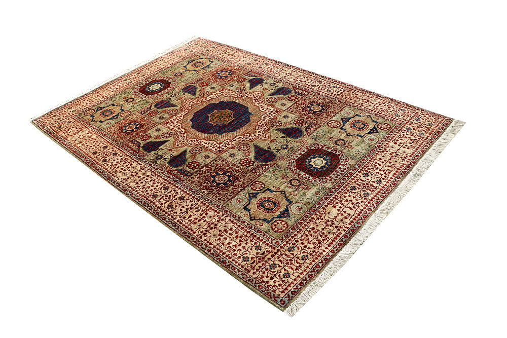 Dark Sea Green Mamluk 4' 10 x 6' 7 - No. 62165 - ALRUG Rug Store