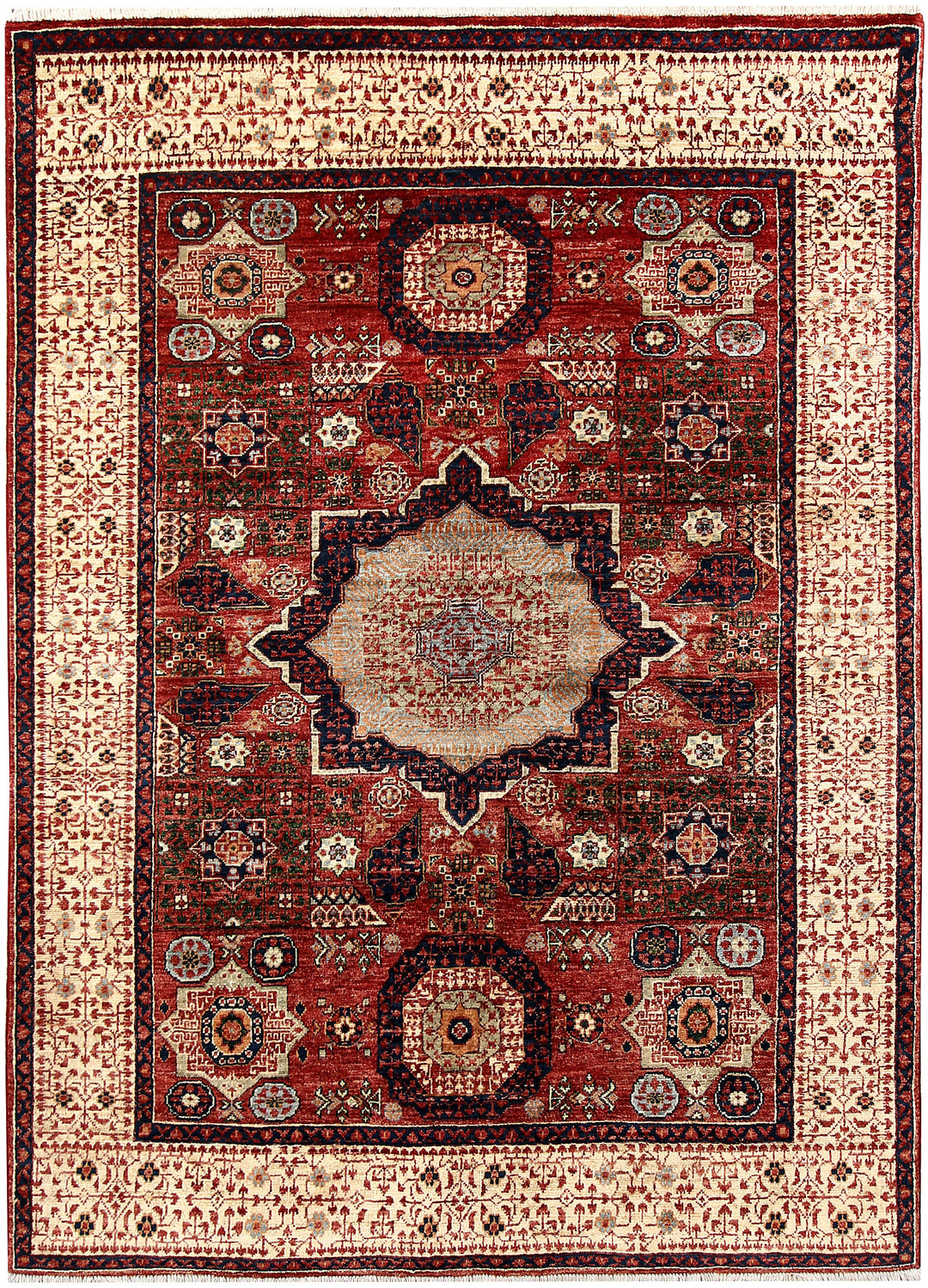 Firebrick Mamluk 4' 9 x 6' 7 - No. 62179 - ALRUG Rug Store