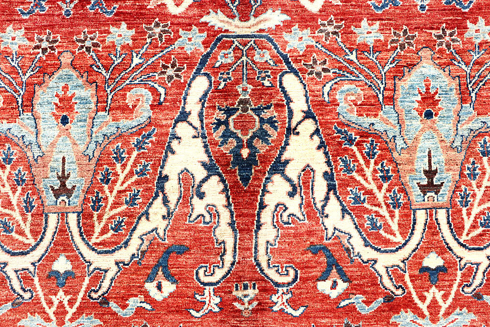 Firebrick Ikat 7' 11 x 9' 9 - No. 62205 - ALRUG Rug Store