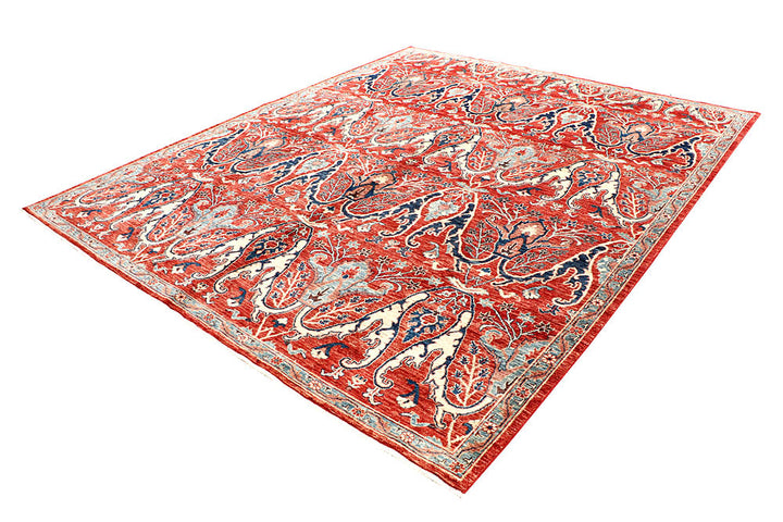 Firebrick Ikat 7' 11 x 9' 9 - No. 62205 - ALRUG Rug Store