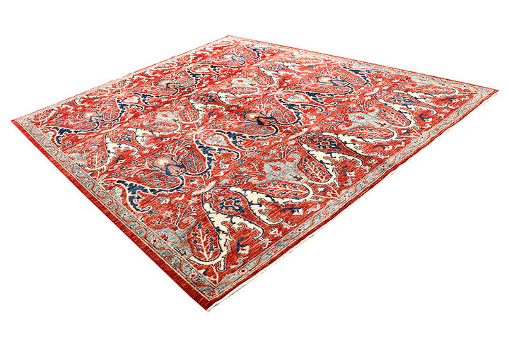 Firebrick Ikat 7' 11 x 9' 9 - No. 62205 - ALRUG Rug Store