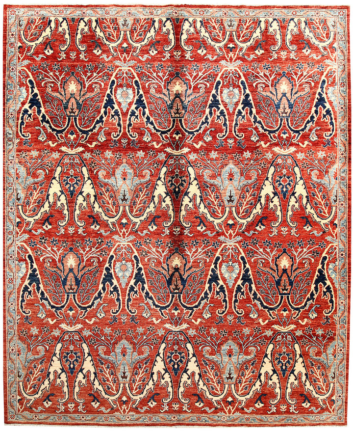 Firebrick Ikat 7' 11 x 9' 9 - No. 62205 - ALRUG Rug Store
