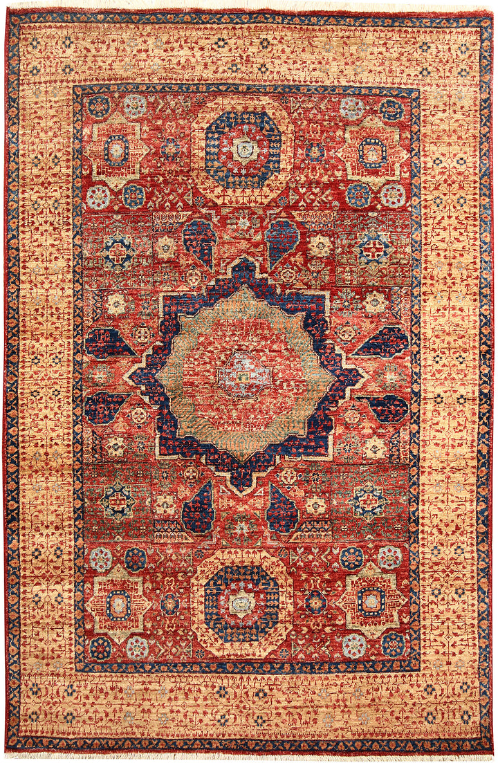 Firebrick Mamluk 4' x 6' - No. 62208 - ALRUG Rug Store
