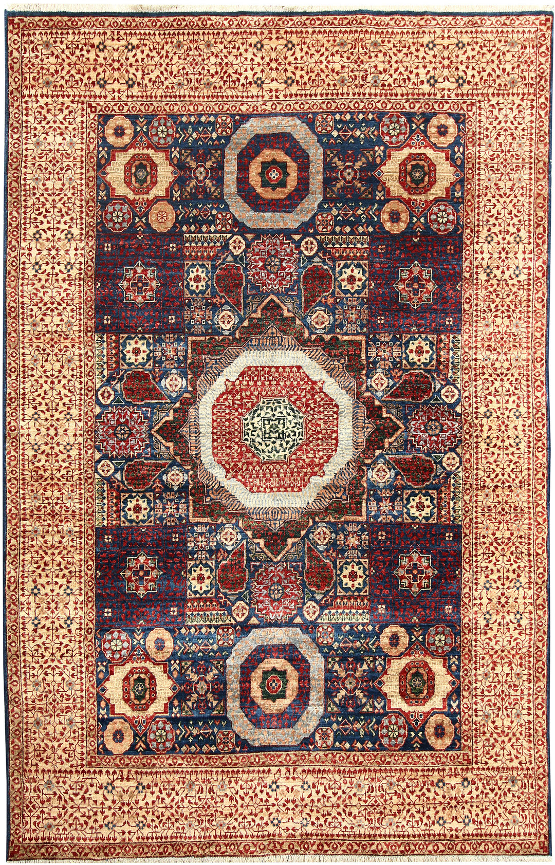 Midnight Blue Mamluk 4' 10 x 7' 5 - No. 62211 - ALRUG Rug Store