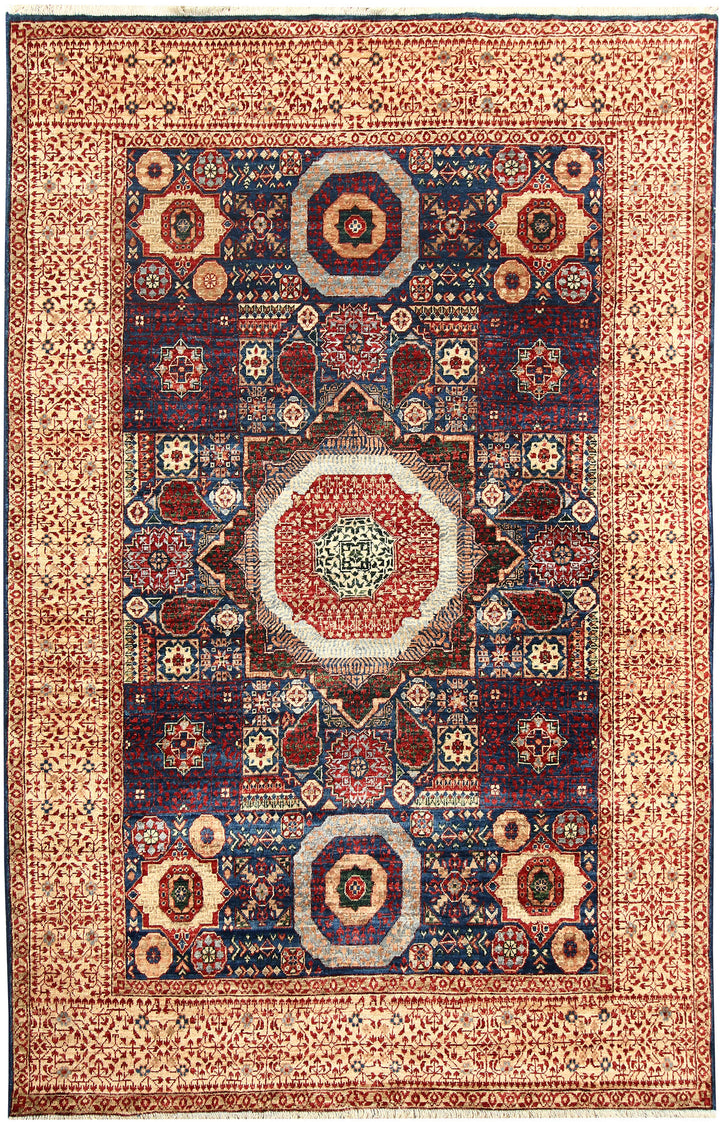 Midnight Blue Mamluk 4' 10 x 7' 5 - No. 62211 - ALRUG Rug Store