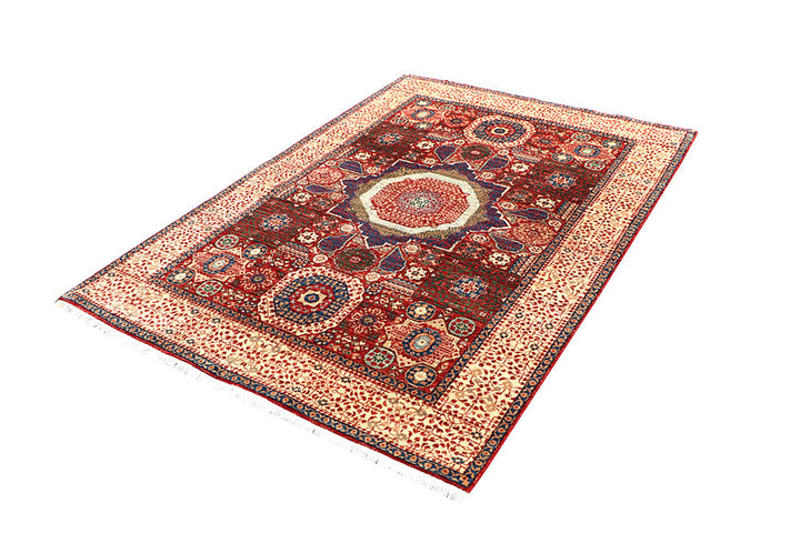 Firebrick Mamluk 4' 9 x 6' 9 - No. 62216 - ALRUG Rug Store