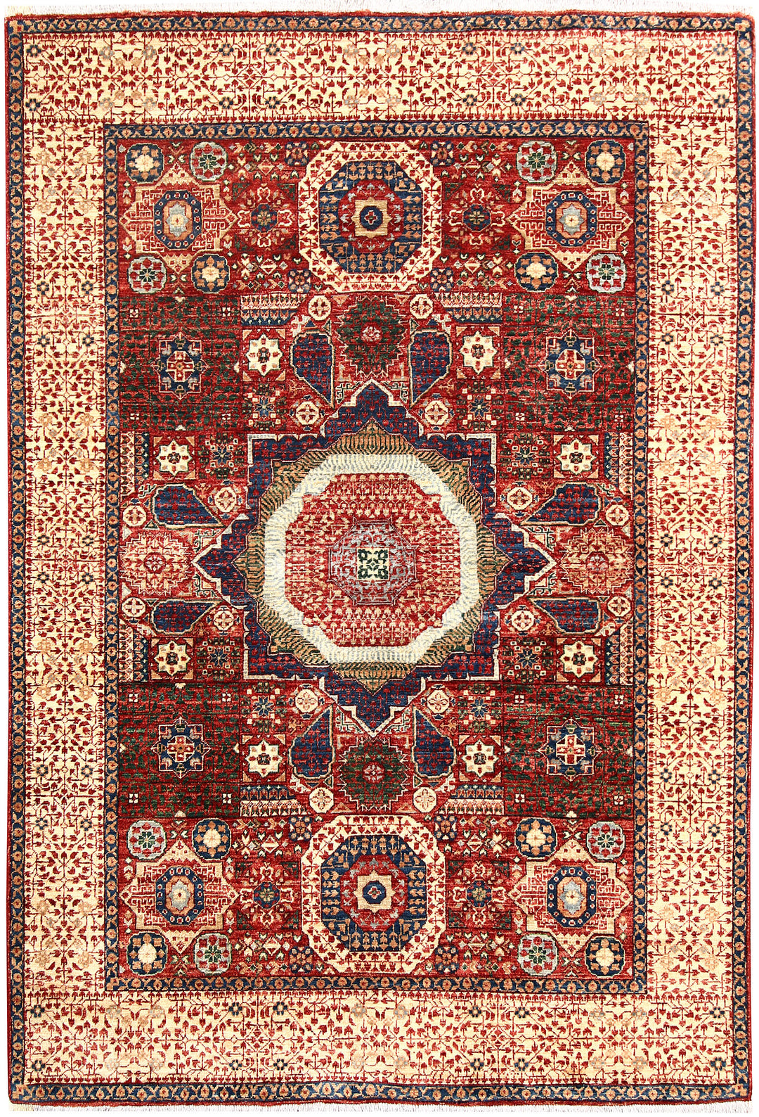 Firebrick Mamluk 4' 9 x 6' 9 - No. 62216 - ALRUG Rug Store