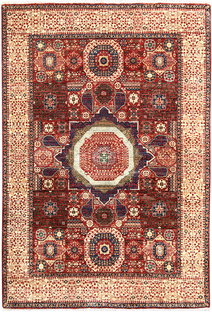 Firebrick Mamluk 4' 9 x 6' 9 - No. 62216 - ALRUG Rug Store