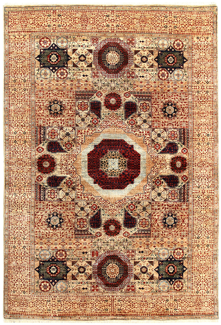 Tan Mamluk 5' 9 x 8' 10 - No. 62218 - ALRUG Rug Store