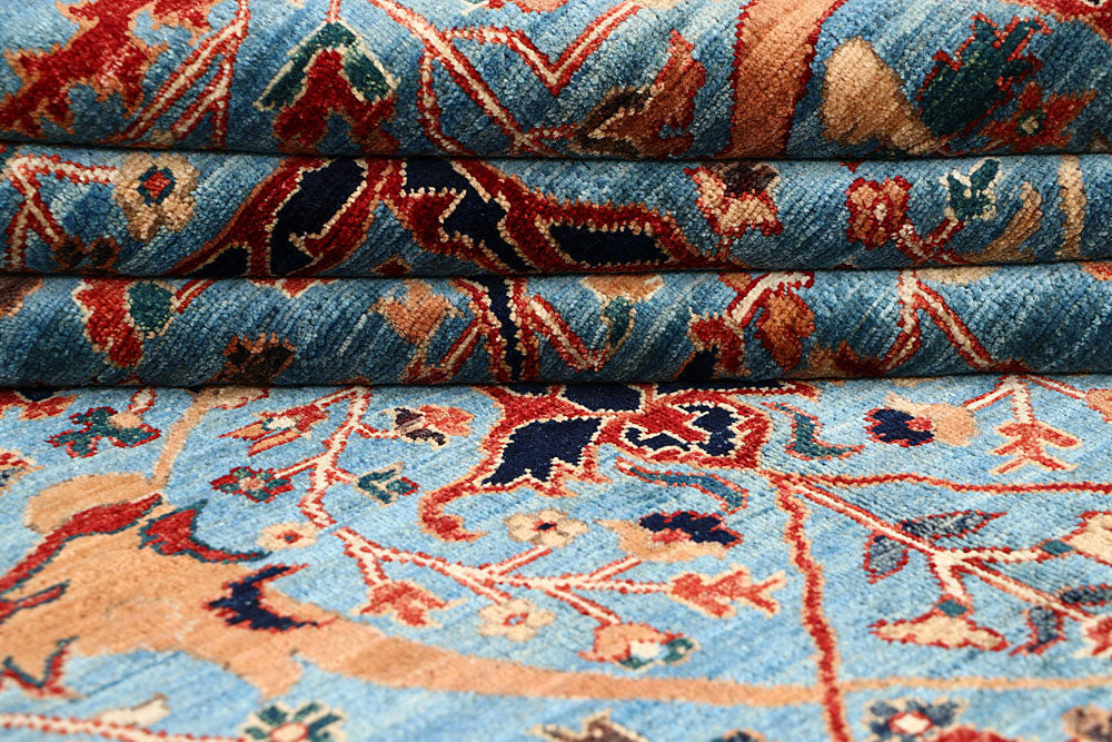 Sky Blue Ikat 5' 10 x 8' 8 - No. 62235 - ALRUG Rug Store