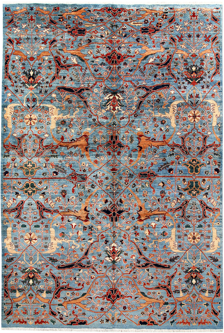 Sky Blue Ikat 5' 10 x 8' 8 - No. 62235 - ALRUG Rug Store