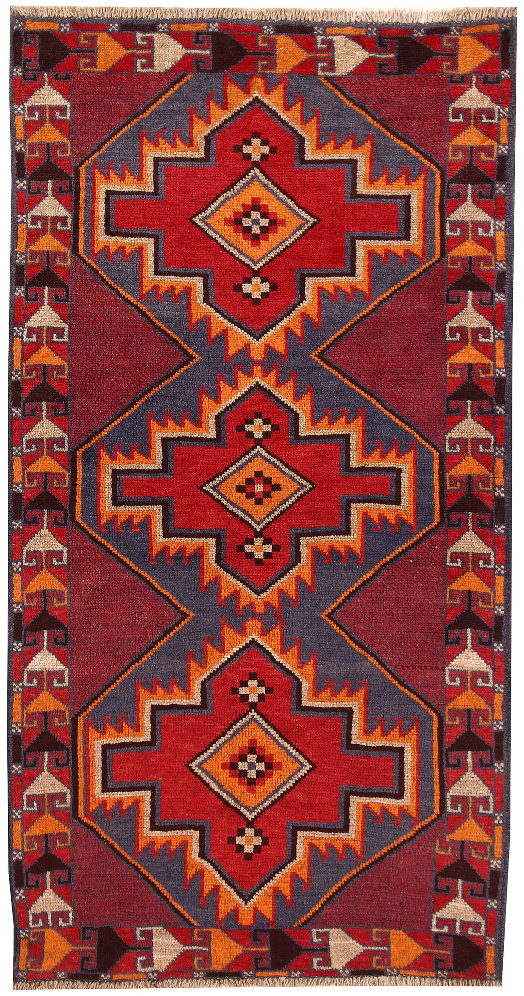 Slate Grey Baluchi 3' 5 x 6' 6 - No. 62265 - ALRUG Rug Store