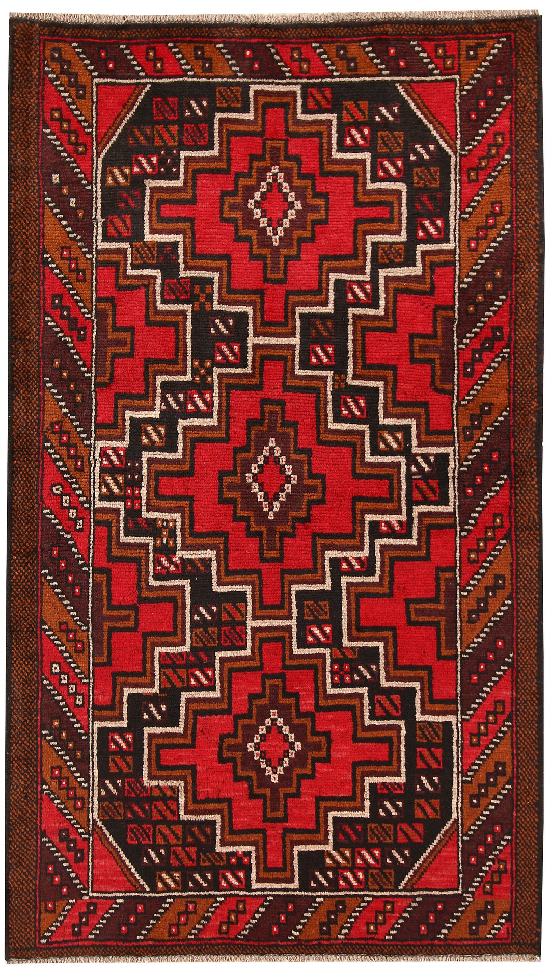 Firebrick Baluchi 3' 7 x 6' 1 - No. 62266 - ALRUG Rug Store