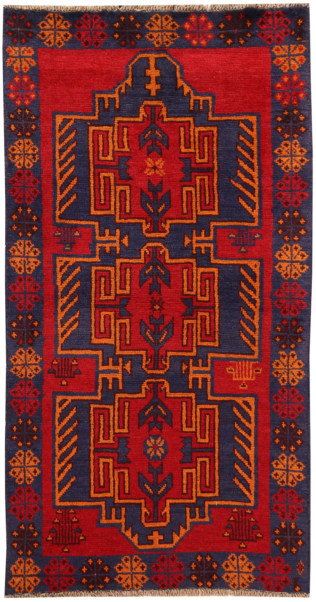 Firebrick Baluchi 3' 4 x 6' 3 - No. 62268 - ALRUG Rug Store