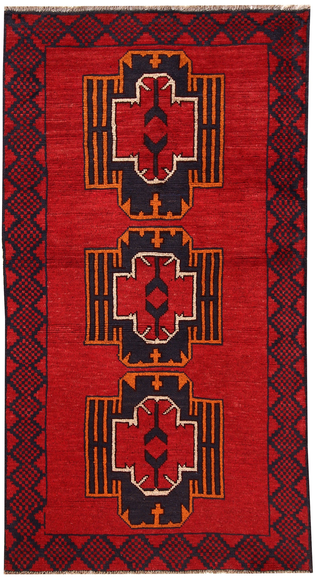 Firebrick Baluchi 3' 6 x 6' 5 - No. 62270 - ALRUG Rug Store