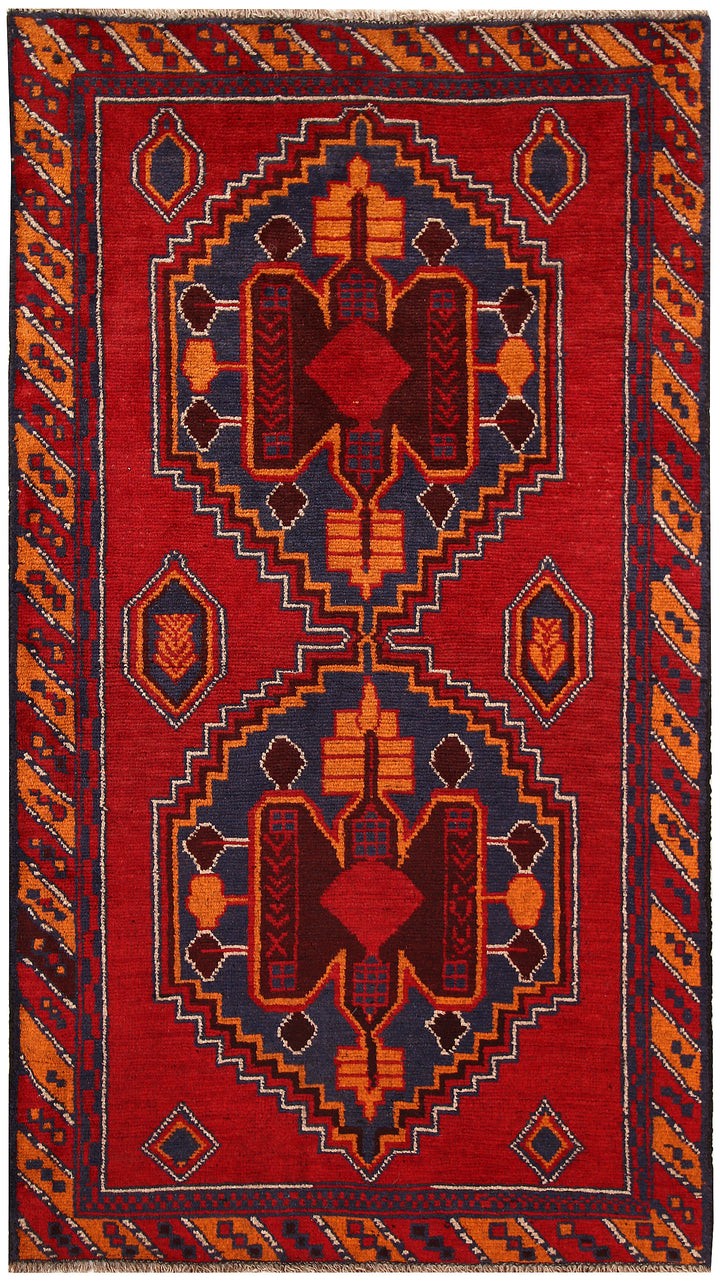 Firebrick Baluchi 3' 7 x 6' 3 - No. 62277