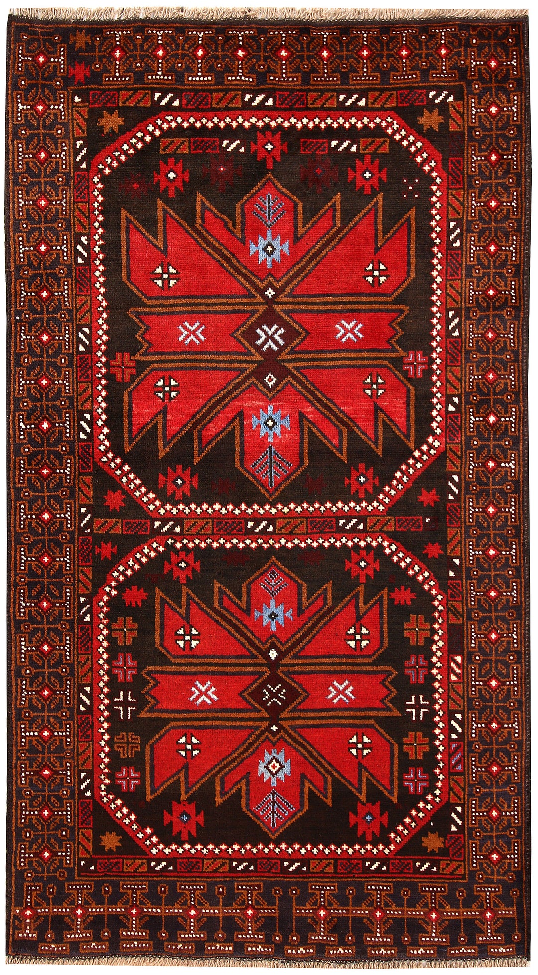 Black Baluchi 3' 7 x 6' 5 - No. 62289 - ALRUG Rug Store