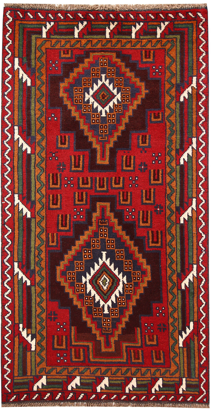 Firebrick Baluchi 3' 5 x 6' 4 - No. 62299